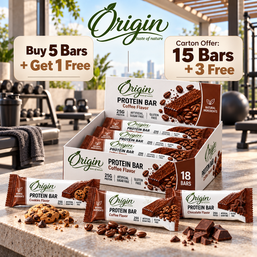 Origin Protein Bar Offer - Buy 5 Get 1 Free / Carton 15 + 3 Free